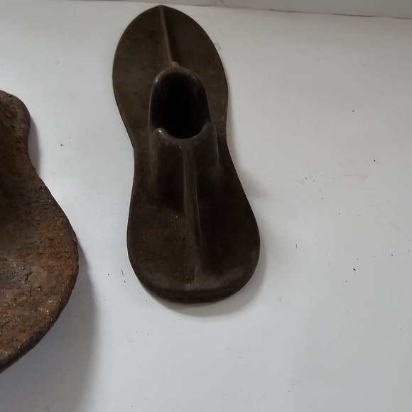Antique cast Iron Cobbler Shoe Mold Shoe Forms set two Vintage shoemakers tool - Picture 7 of 10